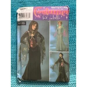 Simplicity 4956 Sewing pattern witch fairy cape size 6 8 10 12